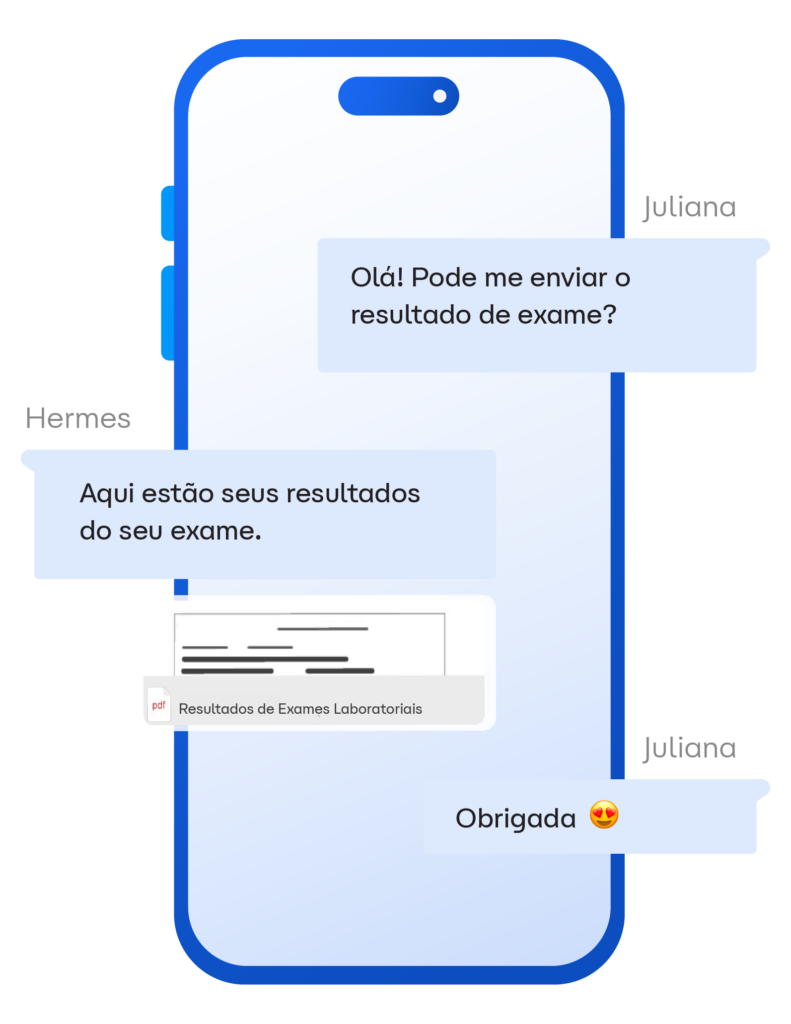 Imagem presente no texto Chatbots vs Contato Inteligente, mostrando um contato inteligente no segmento da saúde