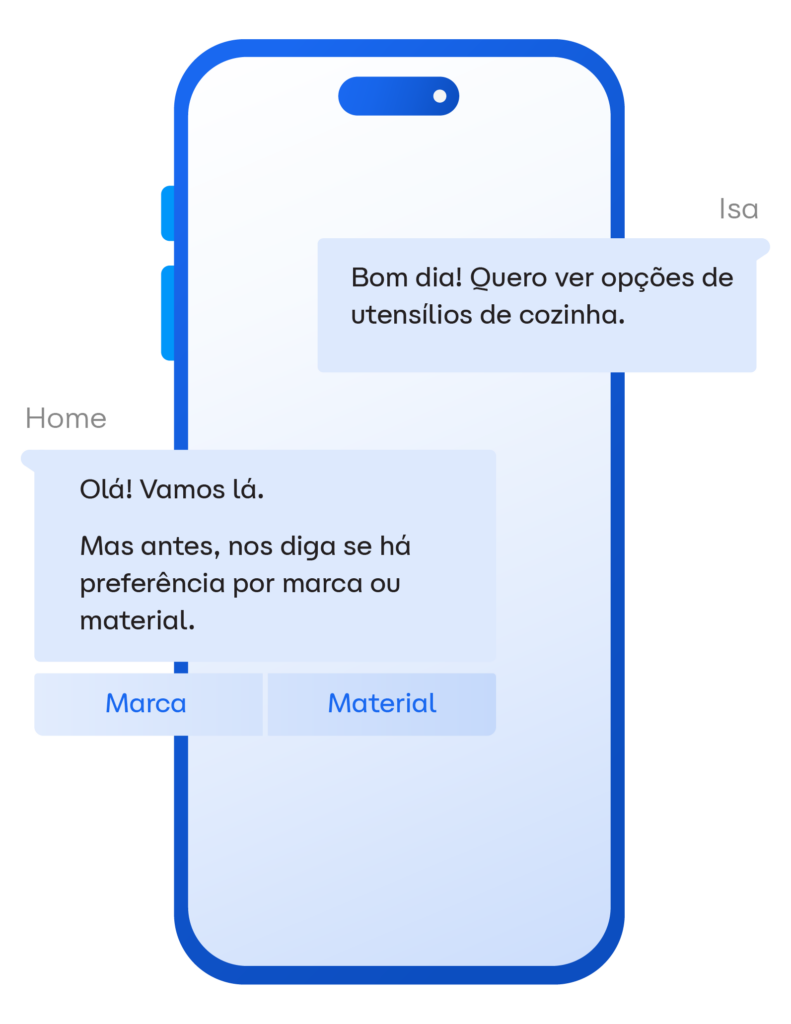 Imagem presente no texto Chatbots vs Contato Inteligente, mostrando um contato inteligente aplicado ao varejo